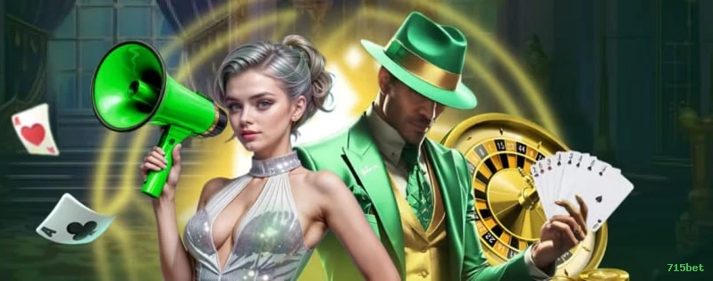 Imagem promocional da 715bet mostrando a plataforma e suas vantagens